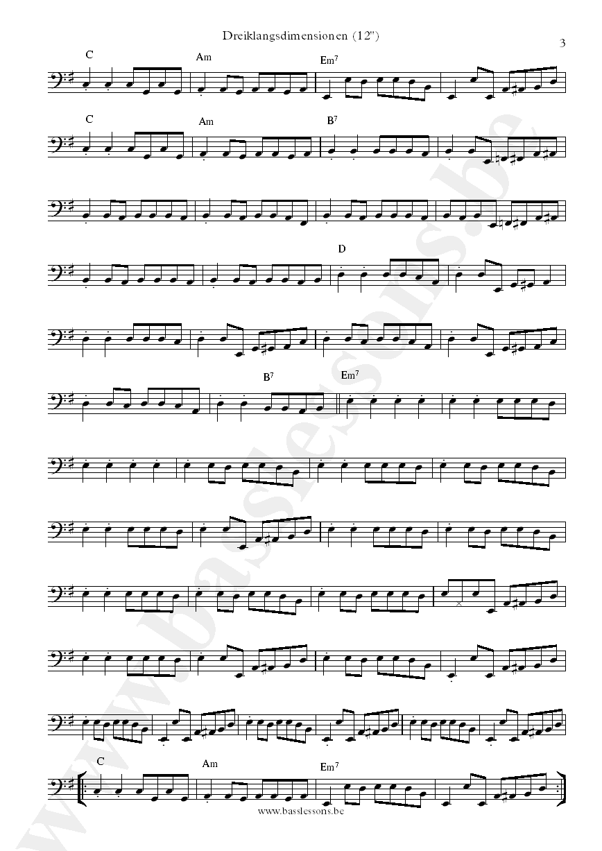 Rheingold Dreiklangsdimensionen bass transcription part 3