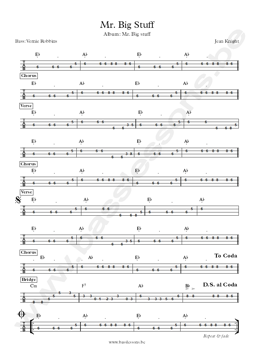 soul stax motown bass transcription jean knight