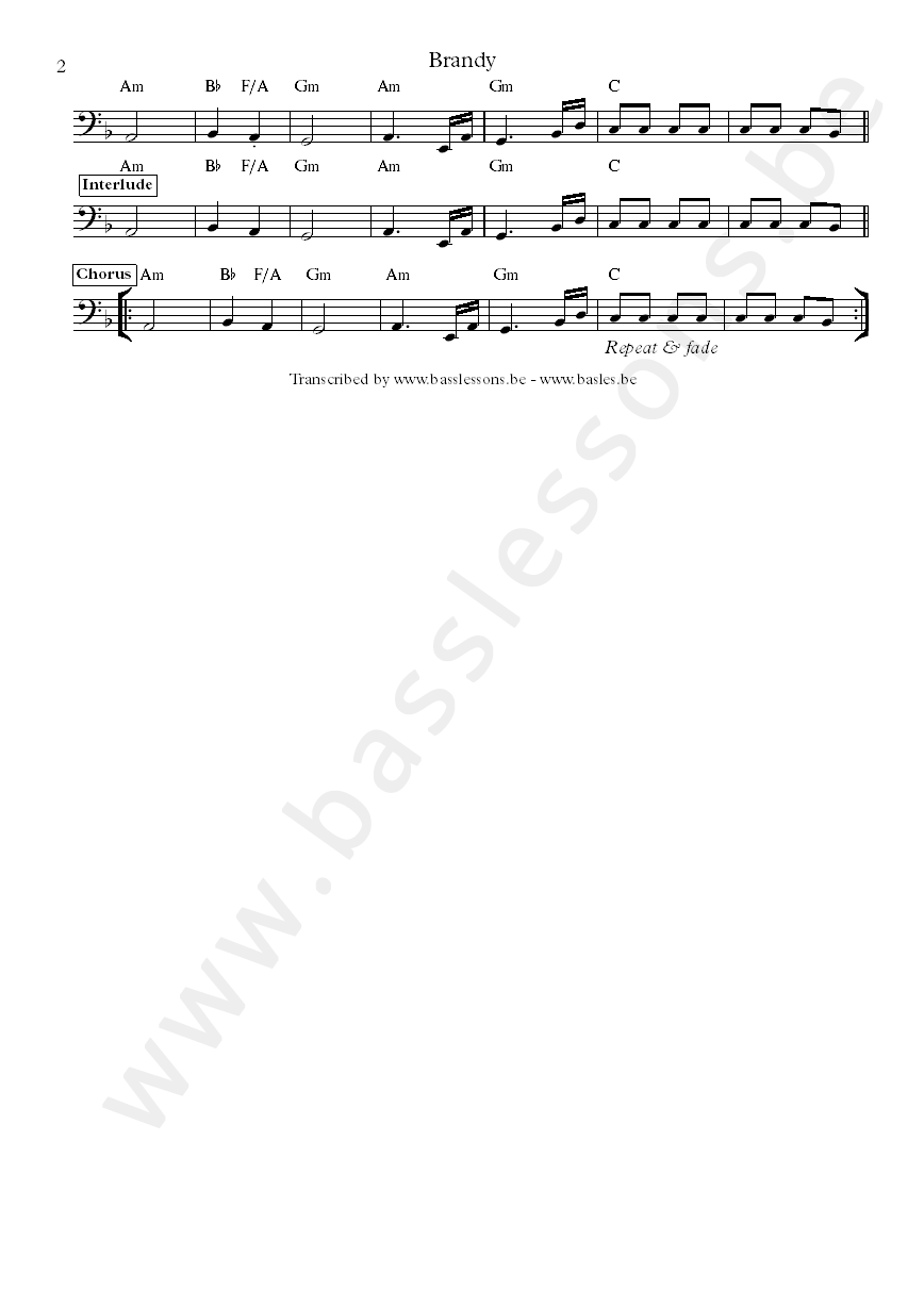 The ojays brand bass transcription part 2