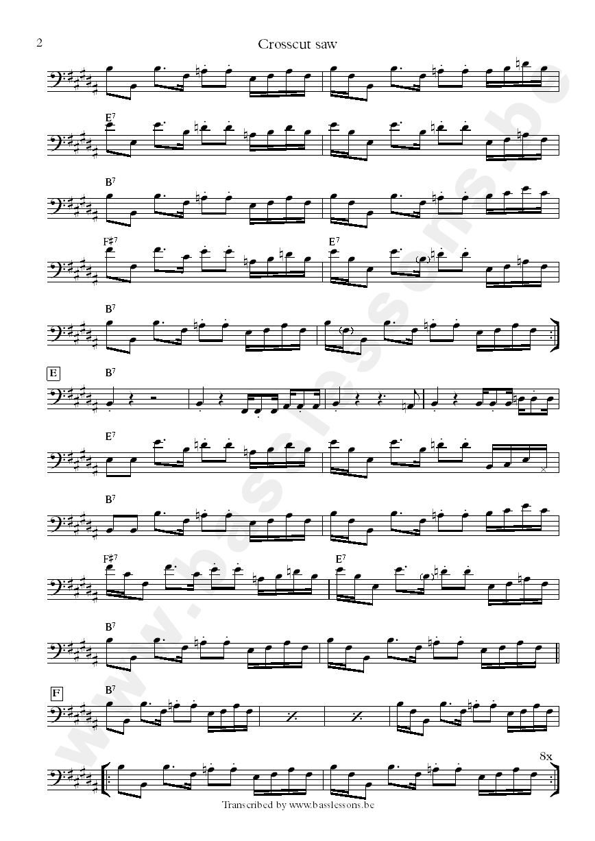 albert king crosscut saw bass transcription part 2