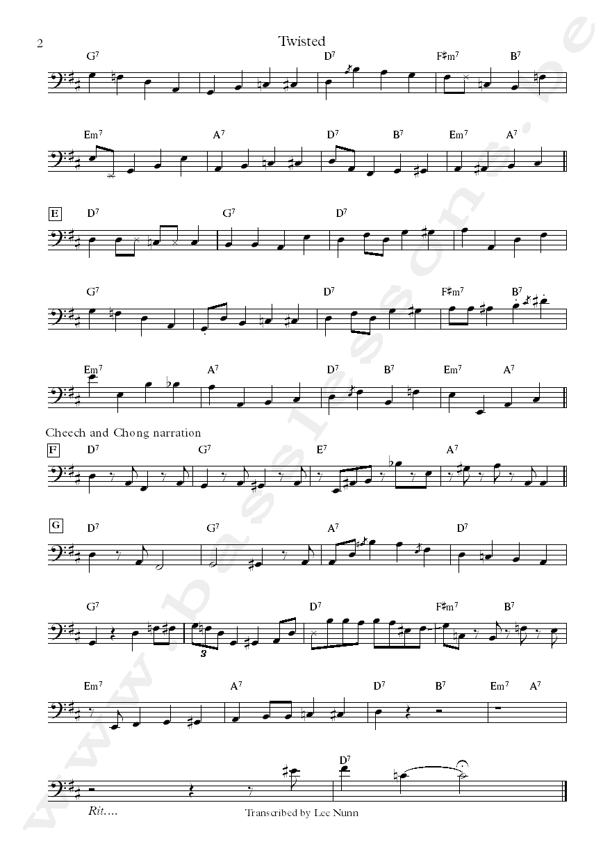 Joni mitchell twisted bass transcription max bennett part 2