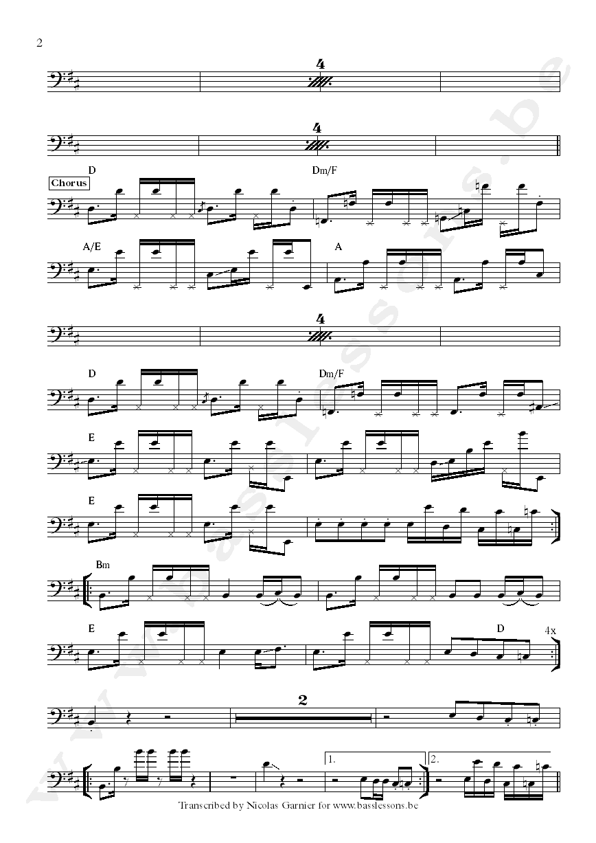 Crown heights affair you gave me love bass transcription part 2