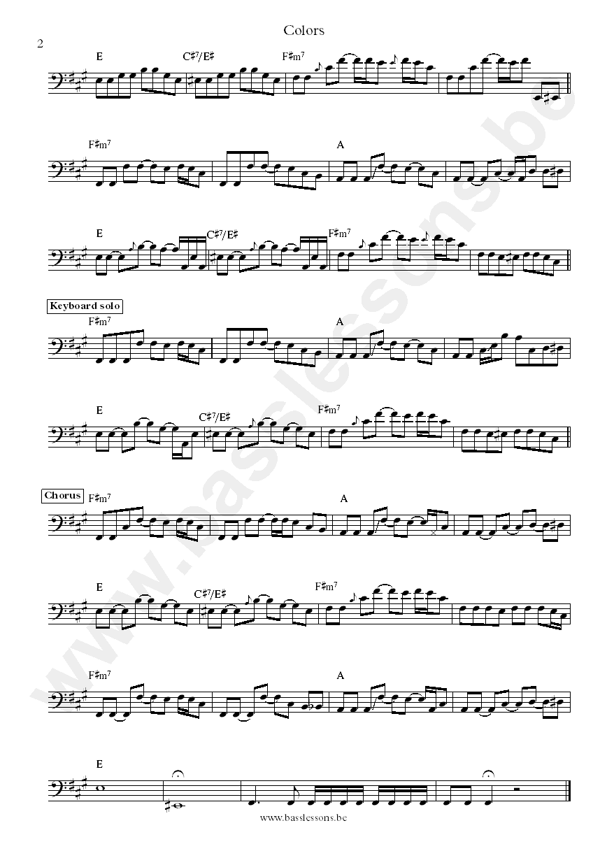 Black pumas colors Brendan Bond bass transcription part 2
