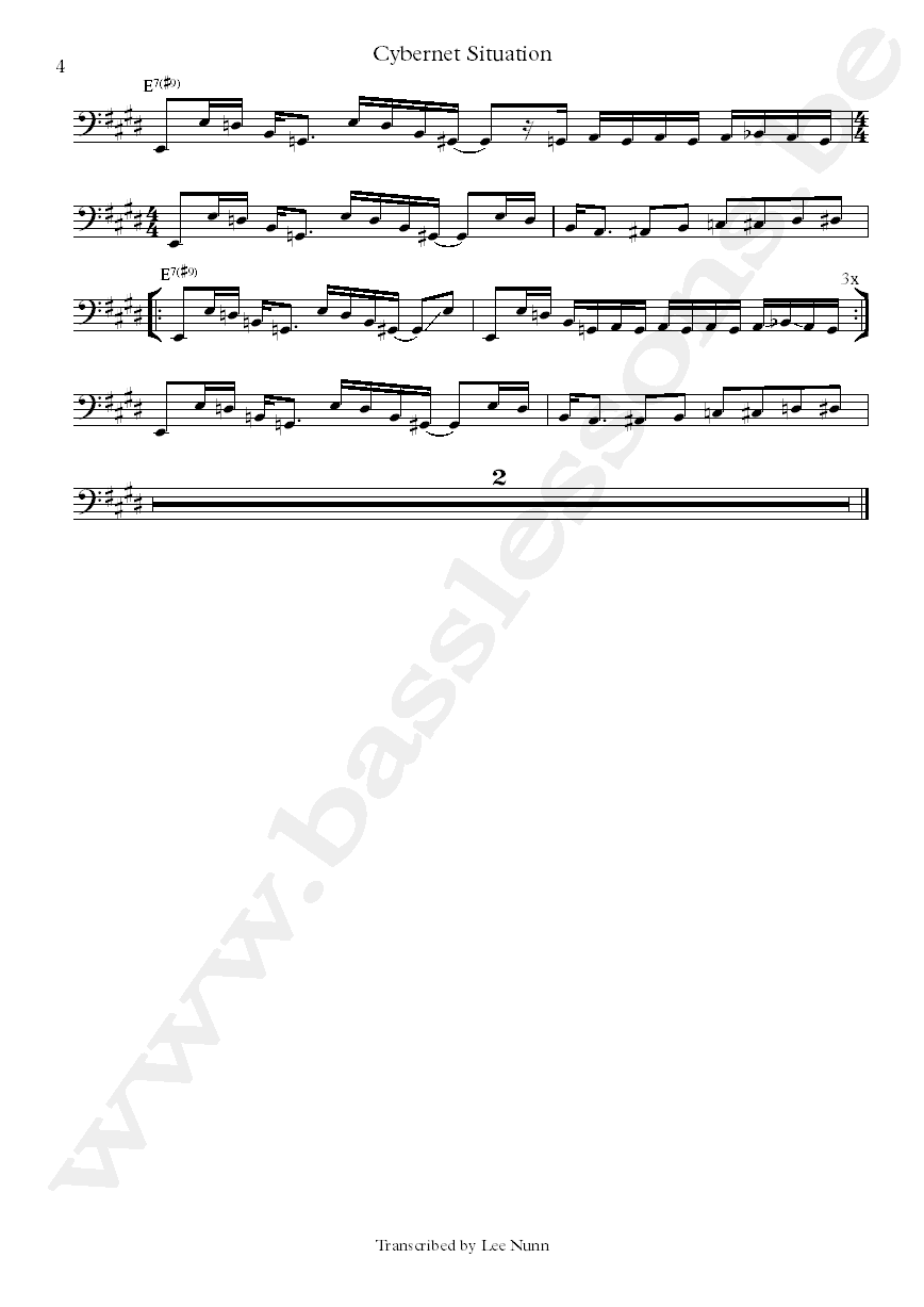 pbug Cybernet Ben Epstein bass transcription part 4