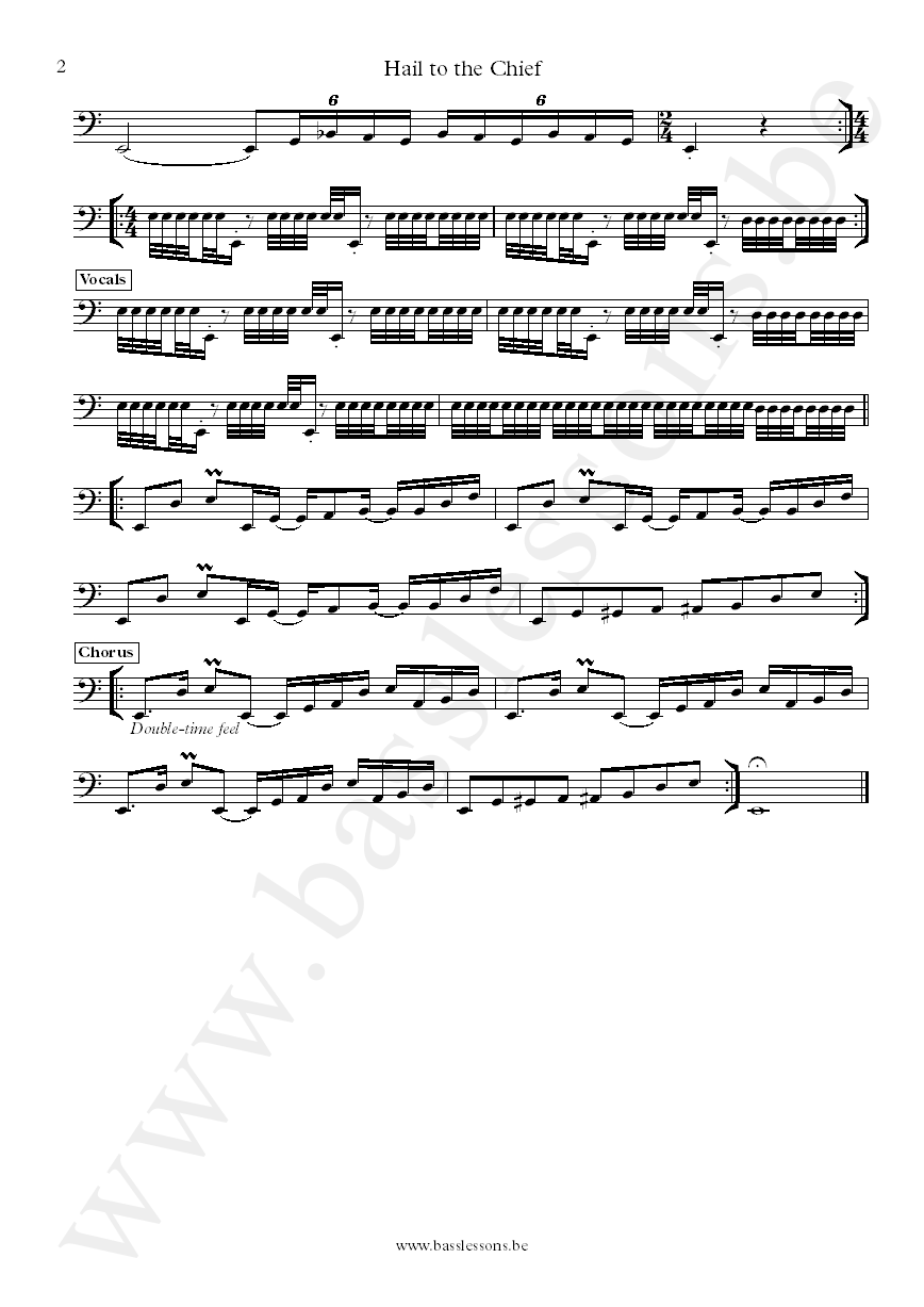 Prophets of Rage Hail to the Chief Tim Commerford bass transcription part 2