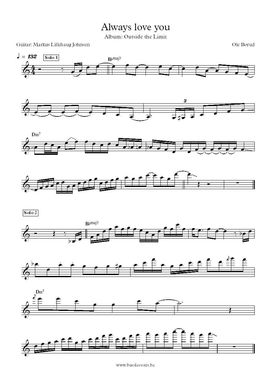 Ole Borud Always love you Markus Lillehaug Johnsen guitar solos