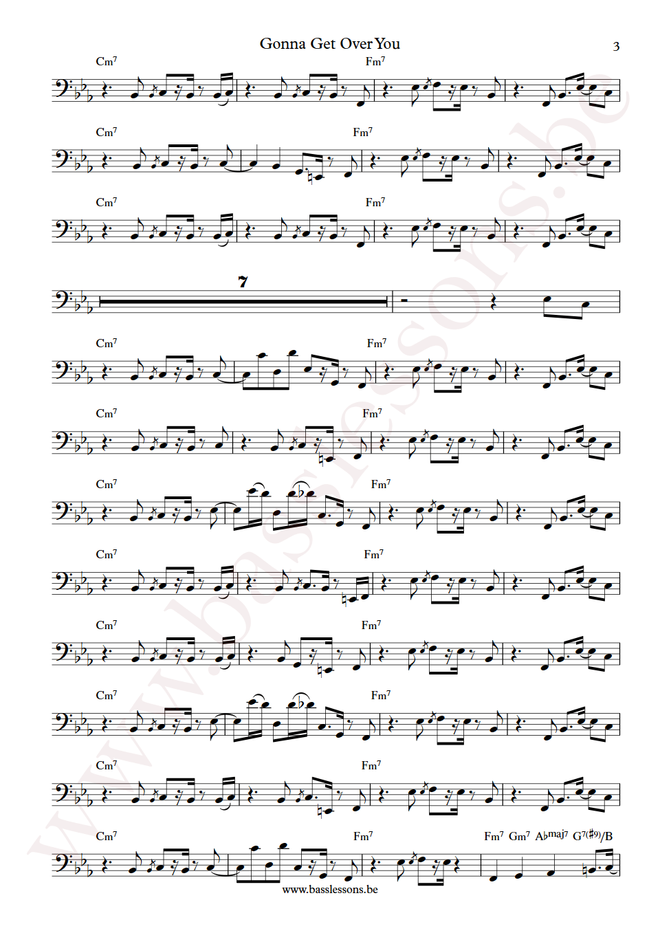 France Joli Gonna Get Over You Arnold Wilson bass transcription part 3