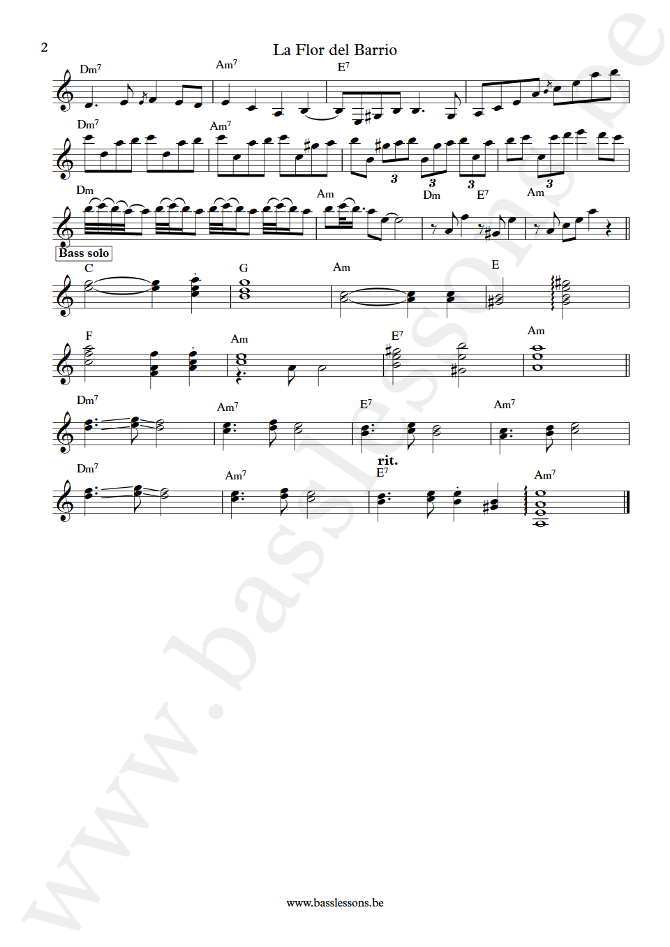 John Zorn La Flor del Barrio Marc Ribot guitar transcription part 2