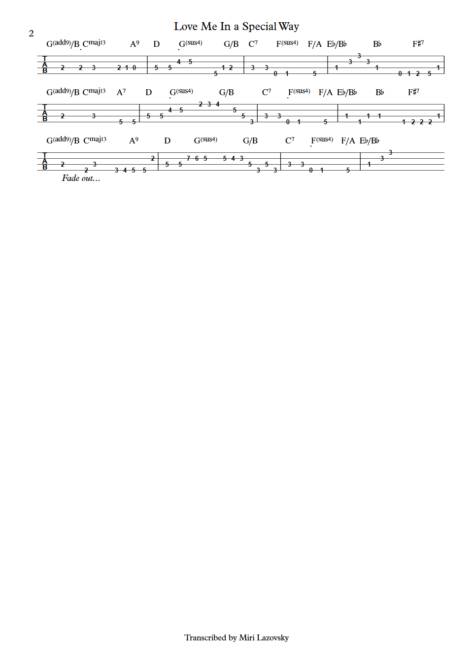 DeBarge Love Me In a Special Way James Jamerson Jr bass tab part 2