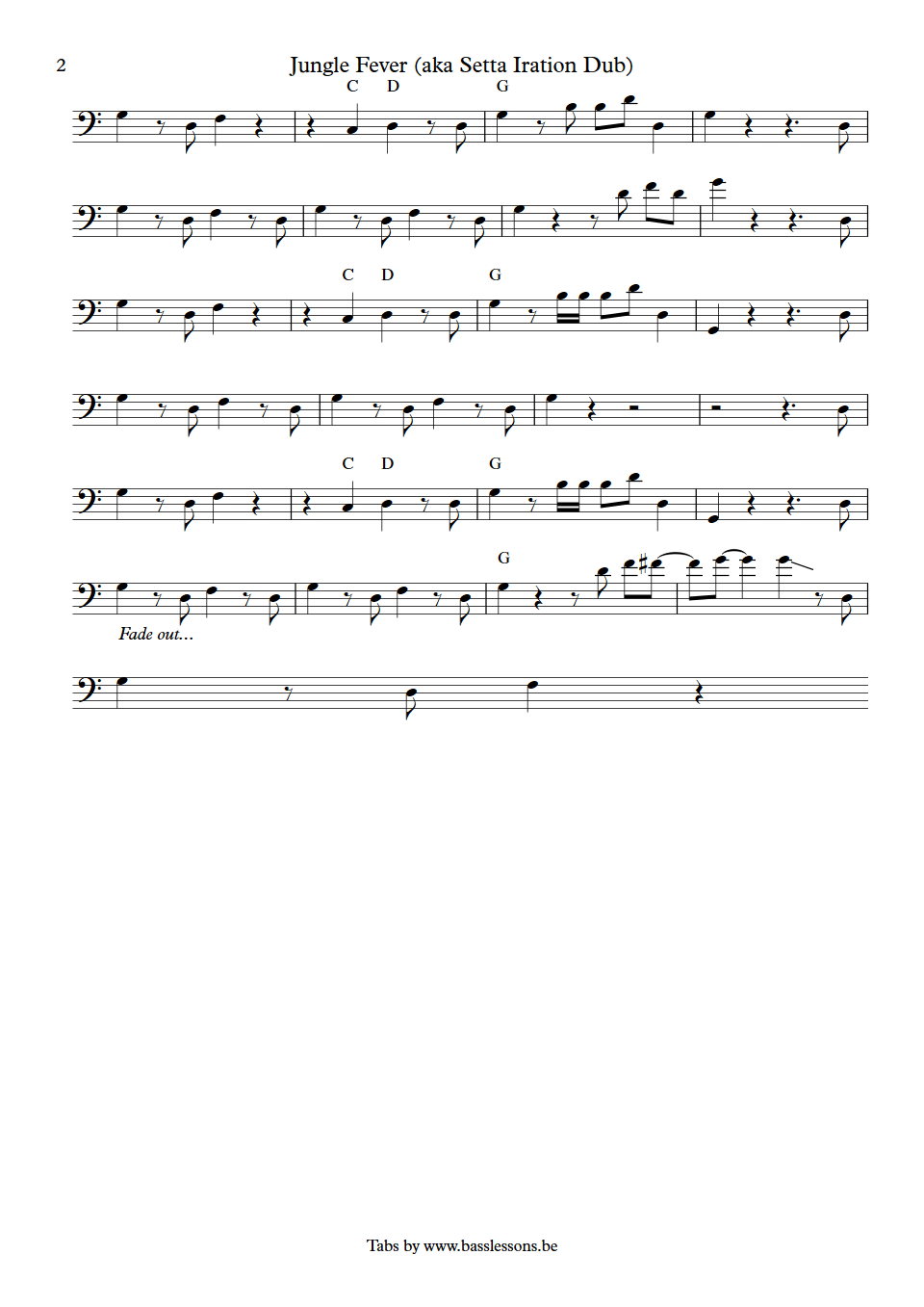 The Upsetters Aston Barrett bass transcription part 2