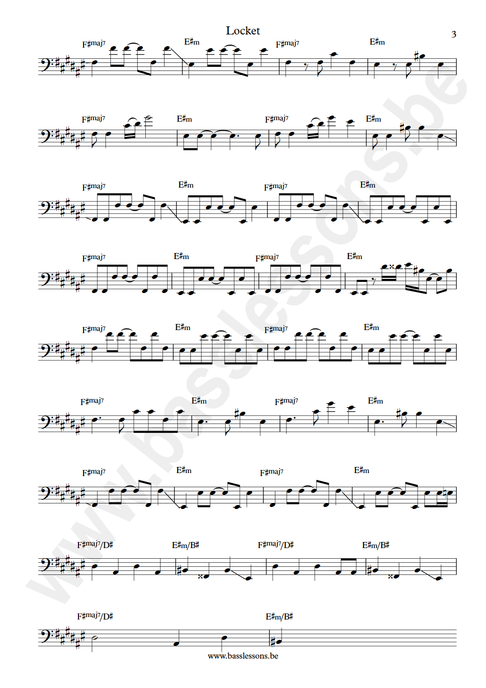 Crumb Locket Jesse Brotter Bass Transcription part 3