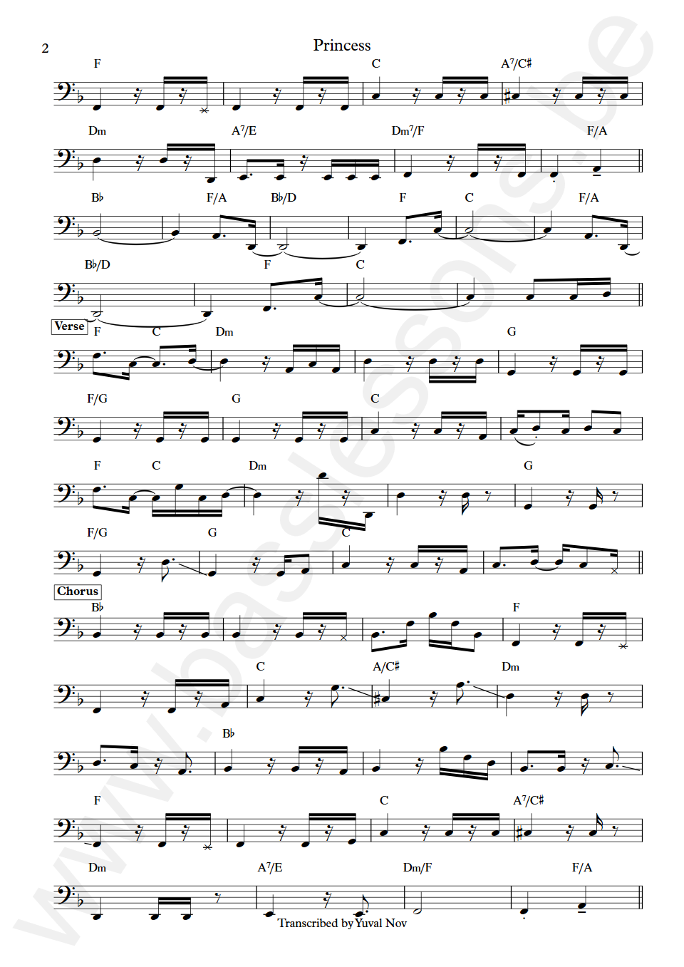 Elton John Princess Dee Murray Bass Transcription Part 2
