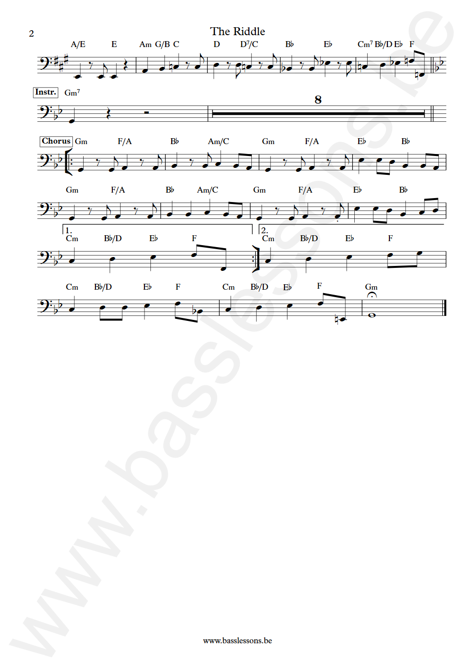 Nik Kershaw The Riddle Nik Kershaw Bass Transcription part 2