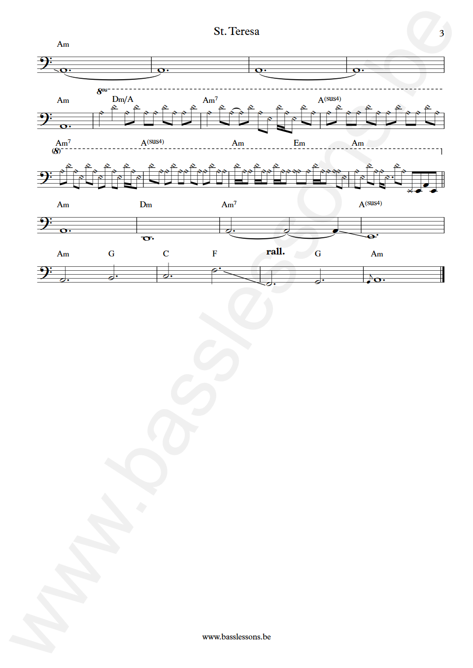 Joan Osborne St. Teresa Mark Egan Bass Transcription part 3