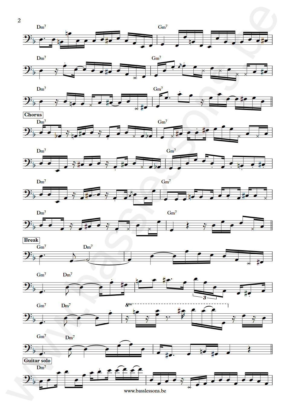 Betty Lou Landreth I Can’t Stop Hubie J Crawford Jr Bass Transcription part 2