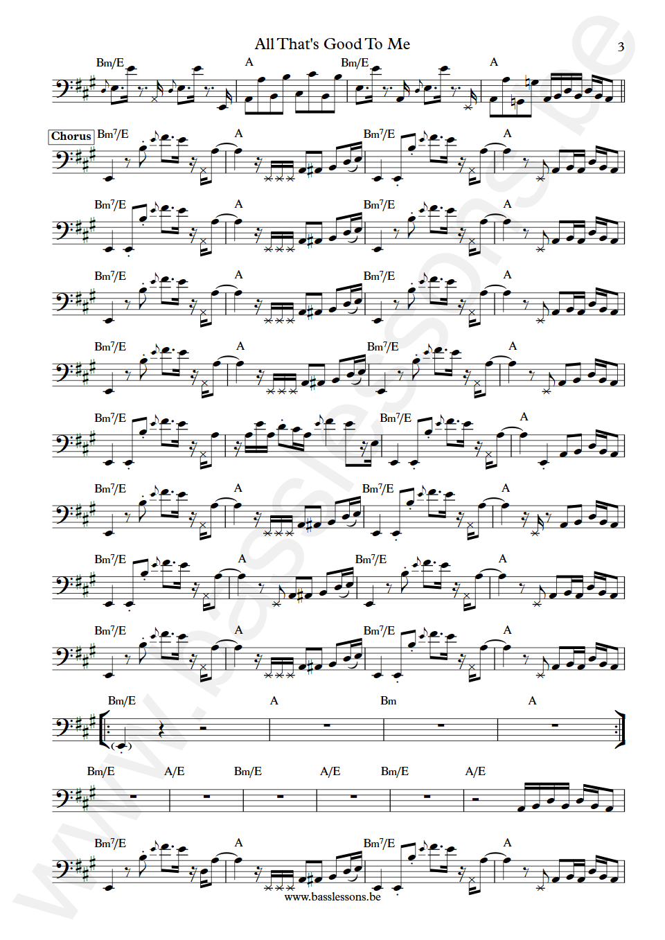 Rafael Cameron All That's Good To Me Gerald Lebon Bass Transcription part 3