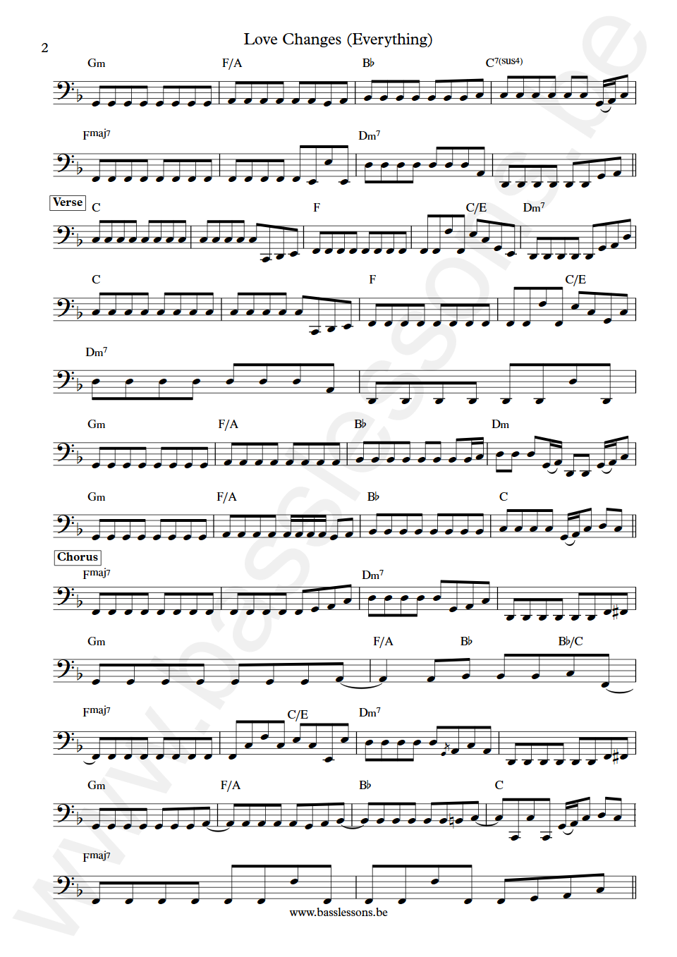 Climie Fisher Love Changes (Everything) John Read Bass Transcription part 2