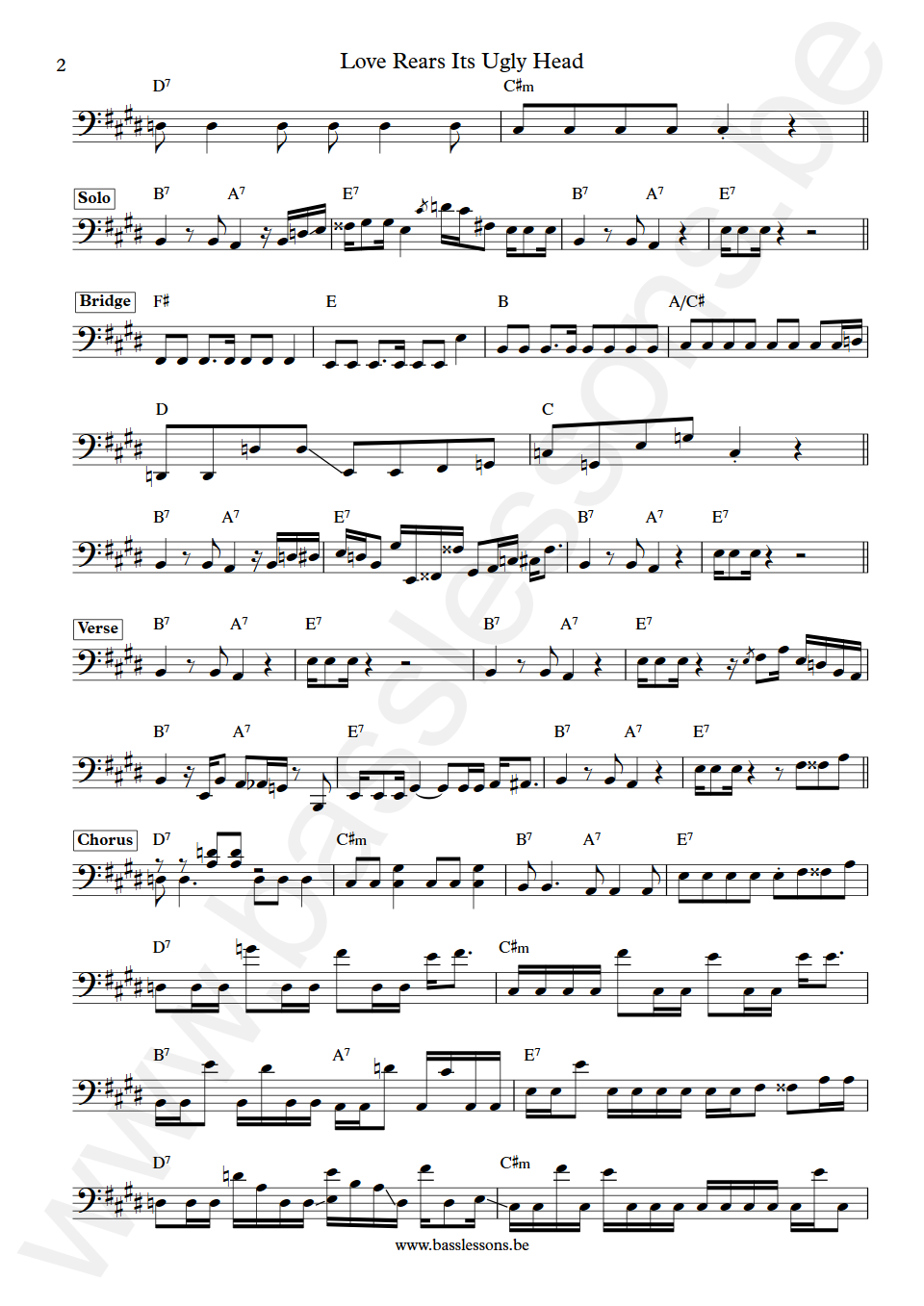 Living Colour Love rears its ugly head Muzz Skillings Bass Transcription part 2