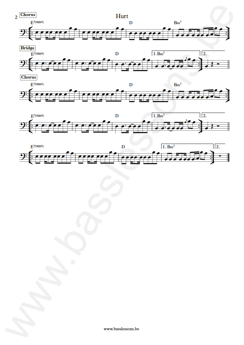 Arlo Parks Hurt Bass Transcription part 2