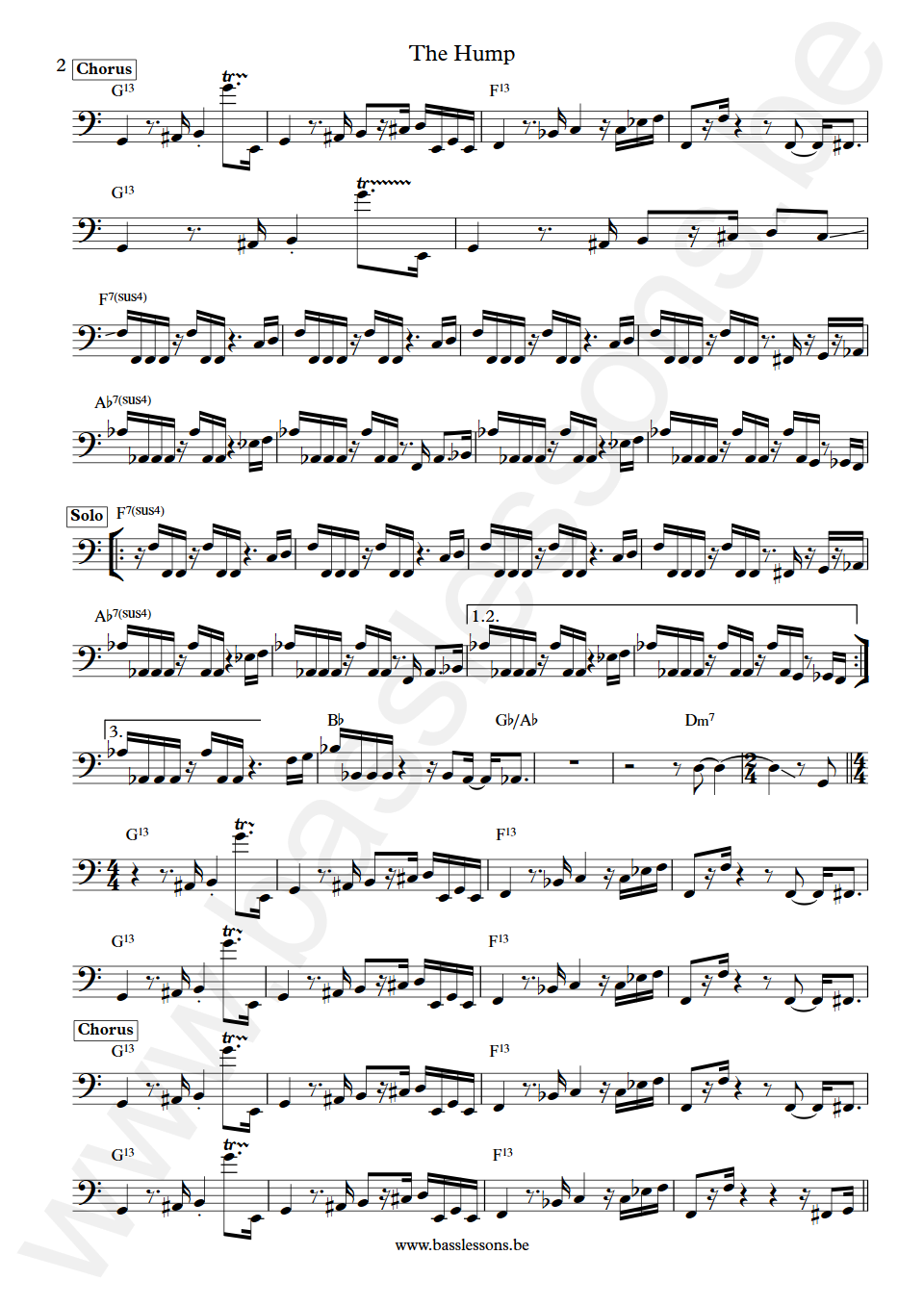 Patrice Rushen The Hump Charles Meeks Bass Transcription part 2