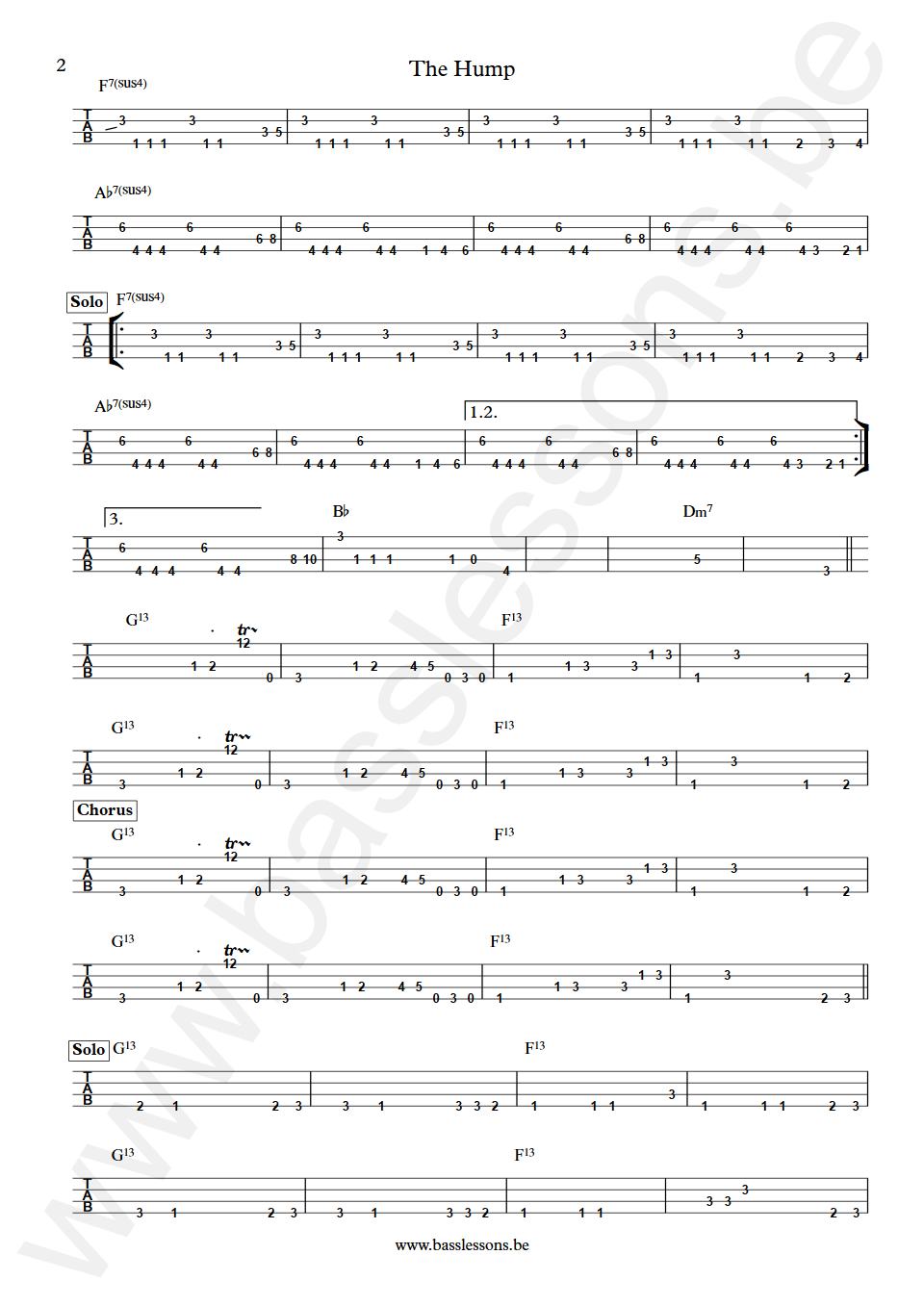 Patrice Rushen The Hump Charles Meeks Bass Tab part 2