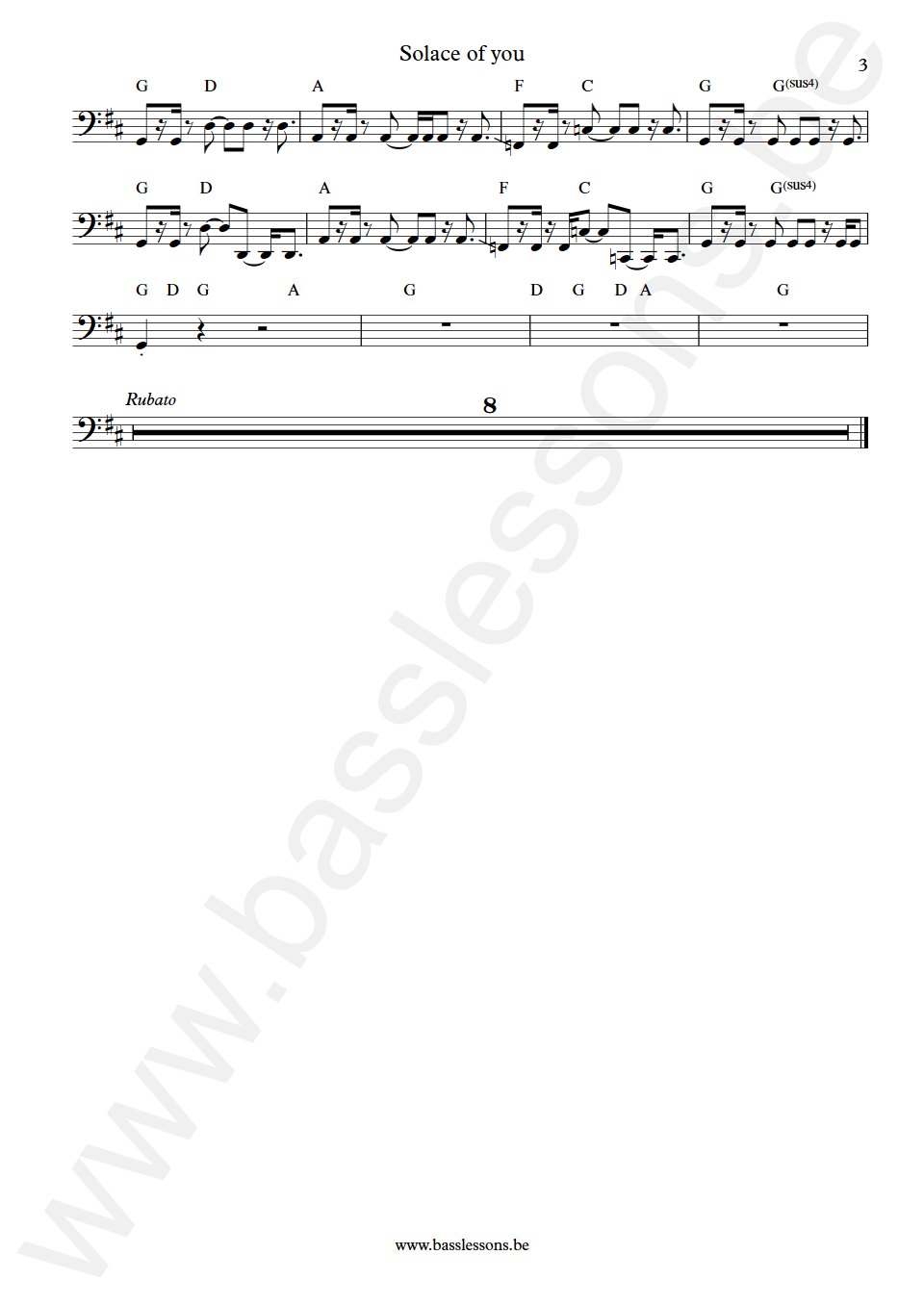 Living colour  Solace of you Muzz Skillings Bass Transcription part 3