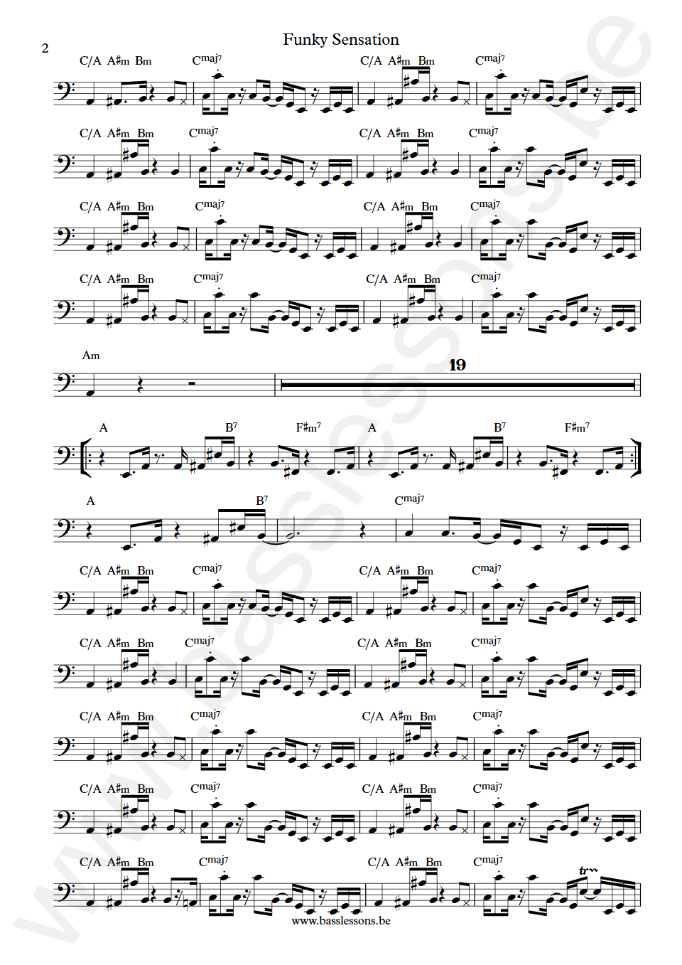 Gwen McCrae Funky Sensation Fred Brown Bass Transcription part 2