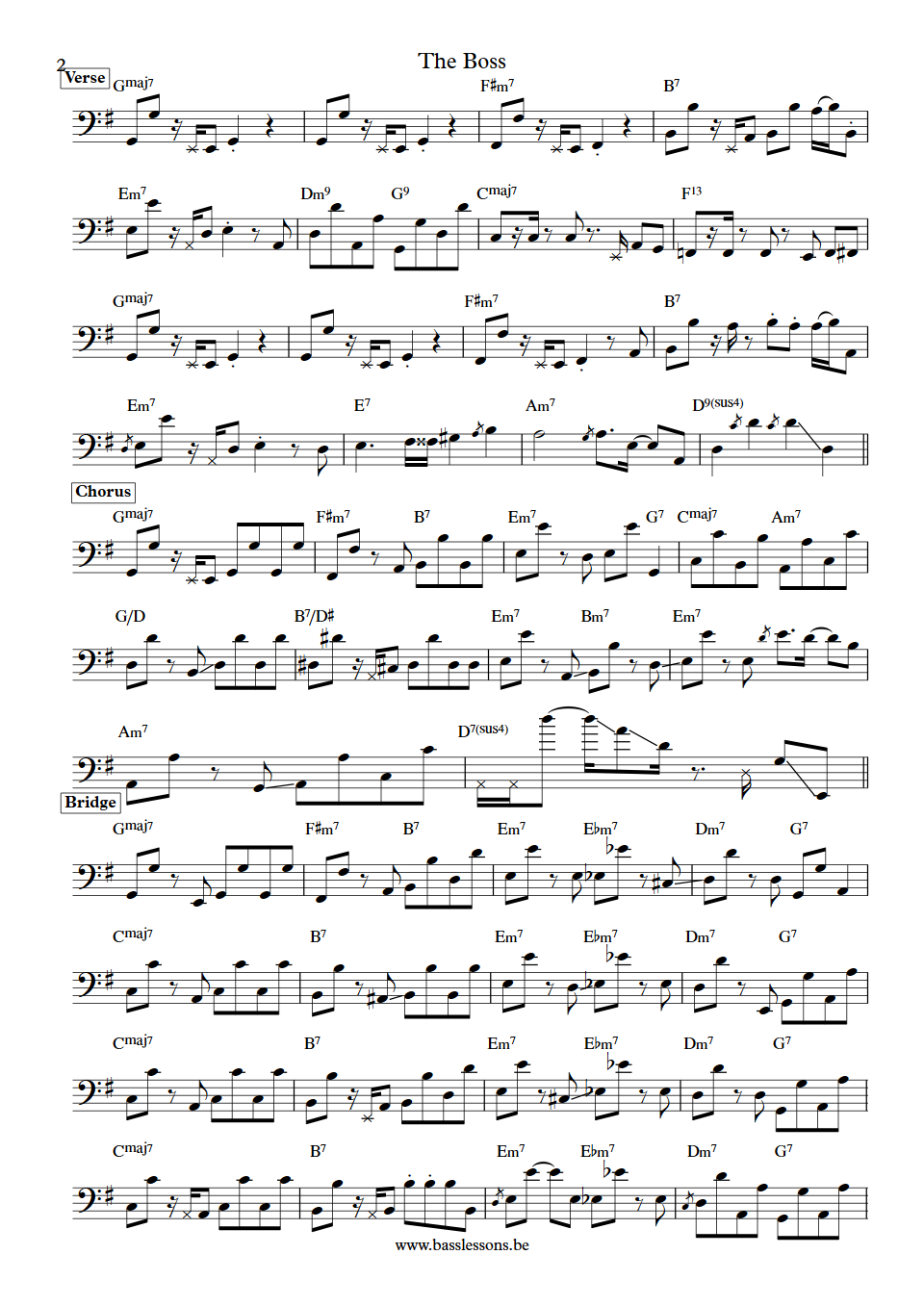 Diana Ross The Boss Anthony Jackson Bass Transcription part 2