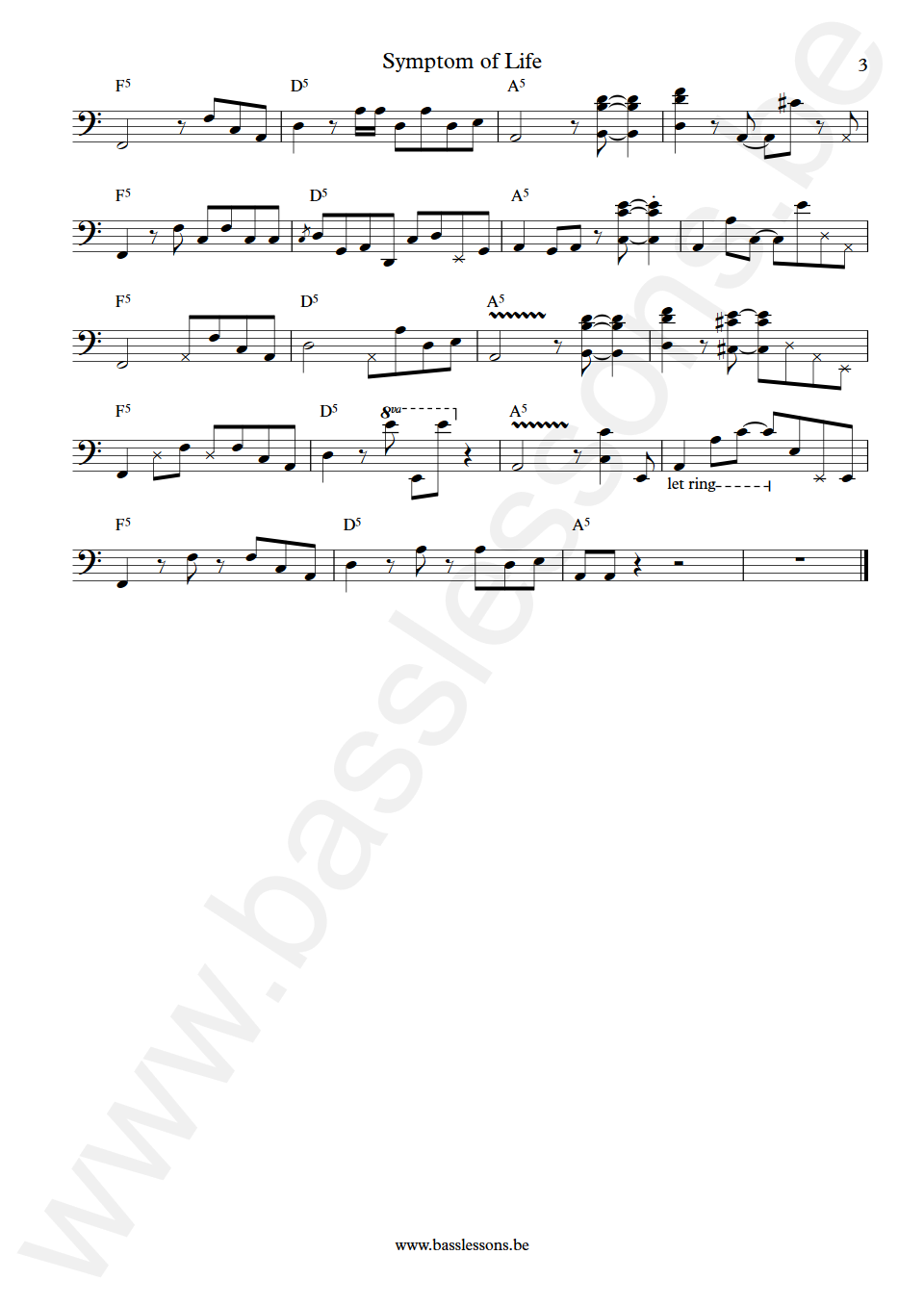 Willow Symptom of Life Mohini Dey Bass Transcription part 3