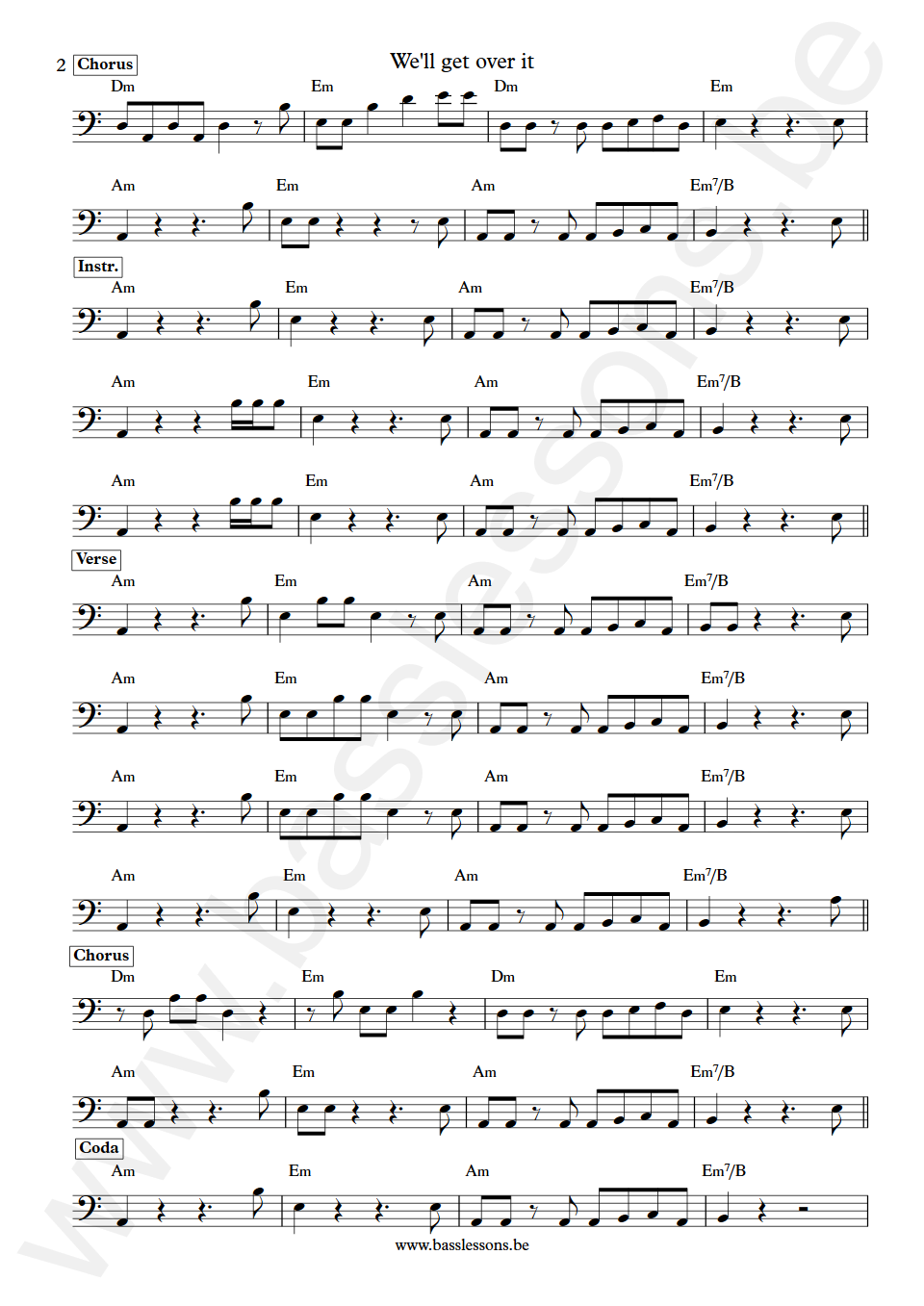 Lloyd Parks We'll get over it Lloyd Parks Bass Transcription part 2