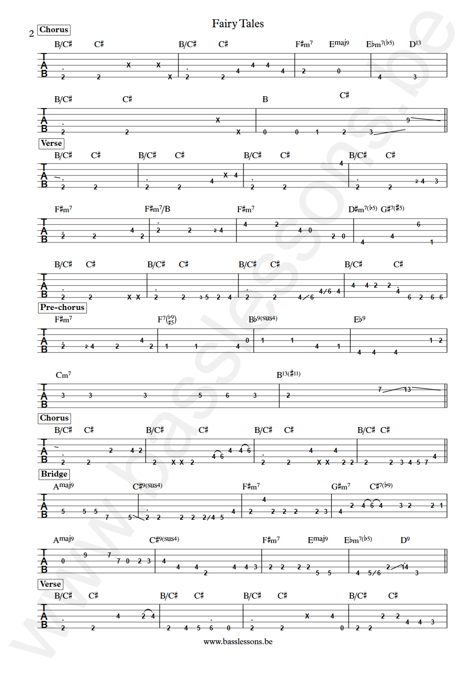 Anita Baker Fairy Tales Nathan East Bass Tab part 2