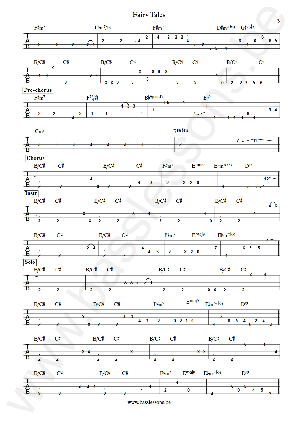 Anita Baker Fairy Tales Nathan East Bass Tab part 3