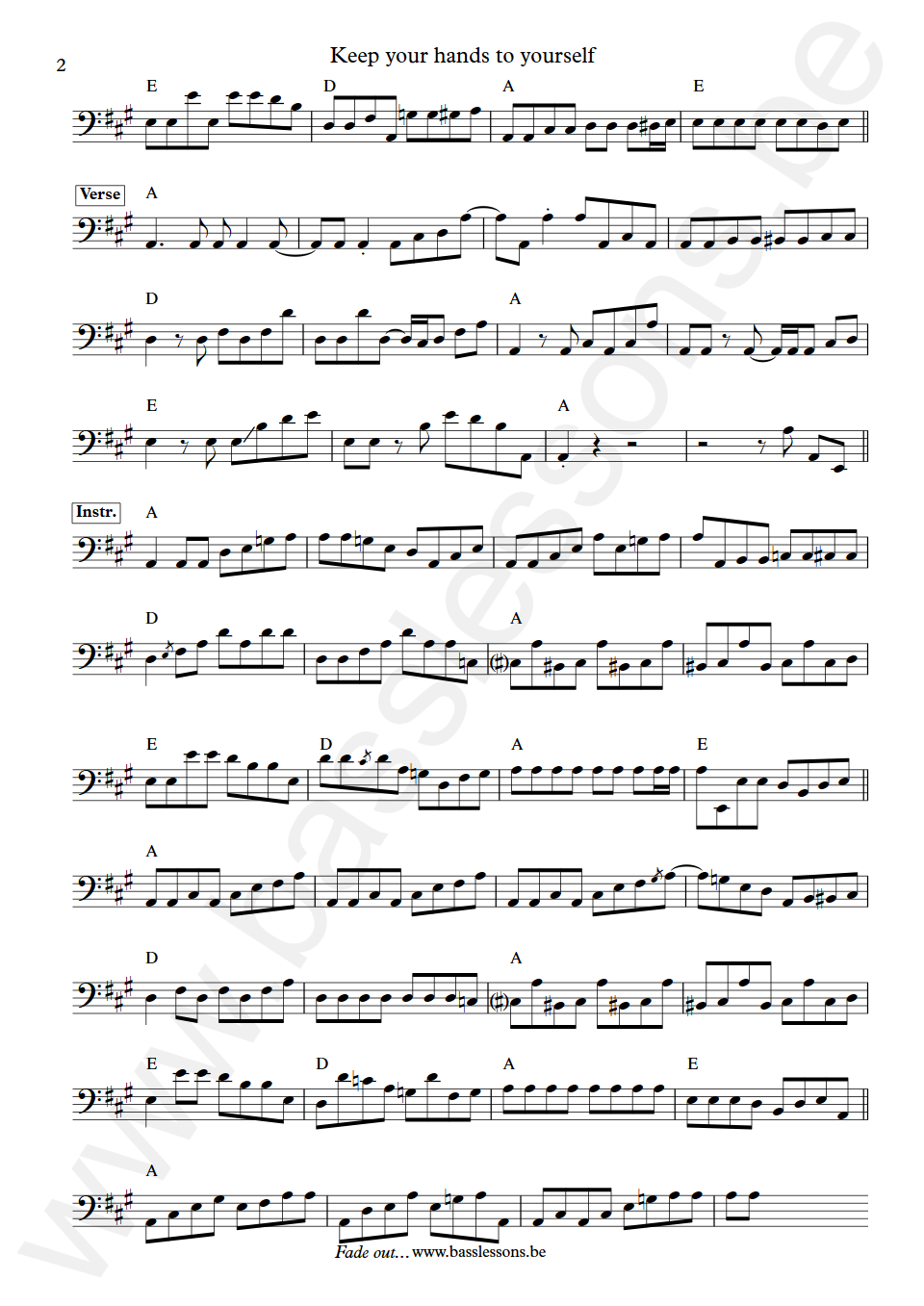 Georgia Satellites Keep Your Hands to Yourself Rick Price Bass Transcription part 2